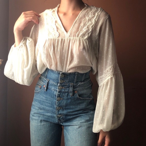 Zara Tops - Zara lace white blouse bohemian